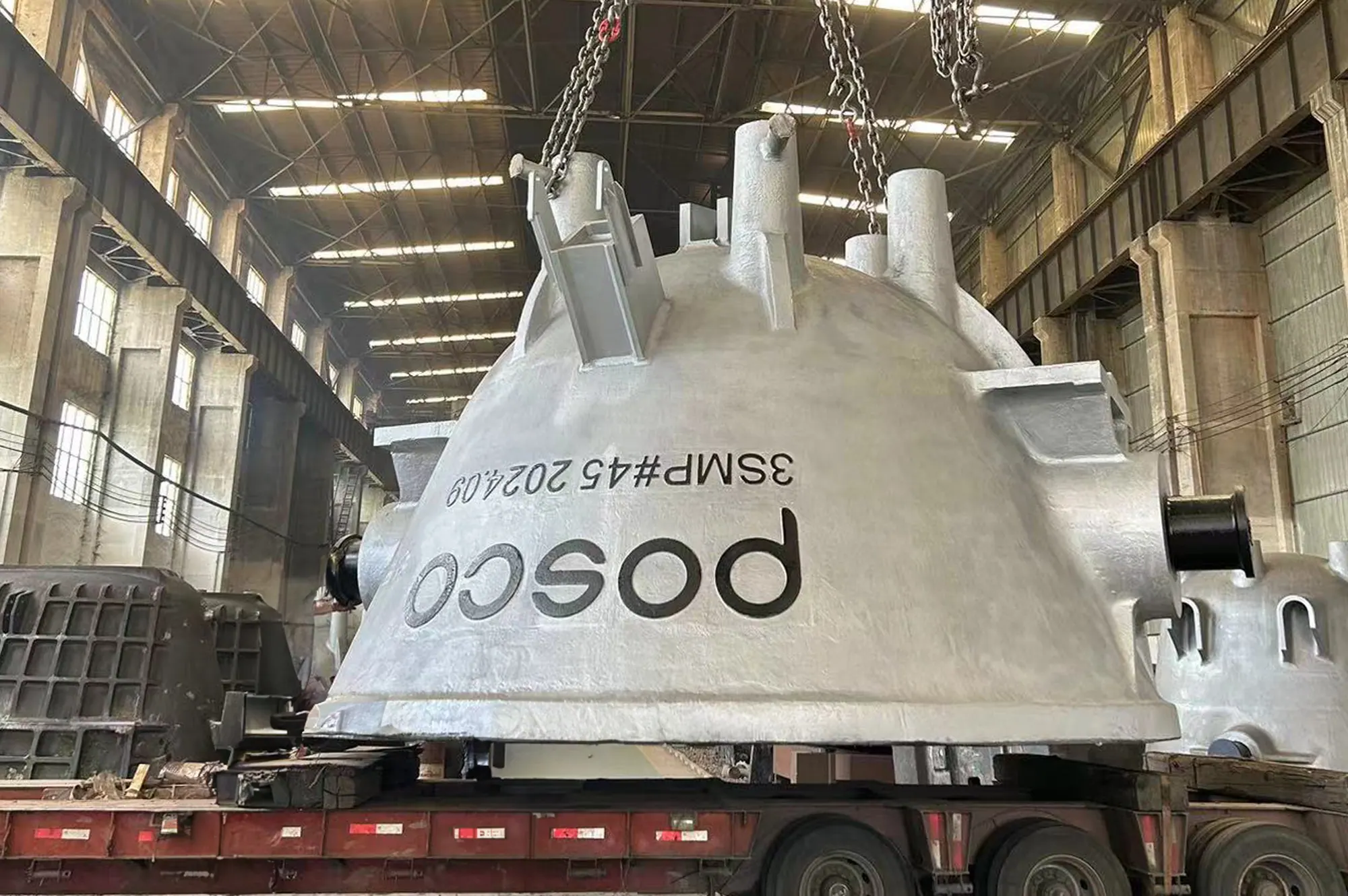 Custom slag pot prepared for delivery
